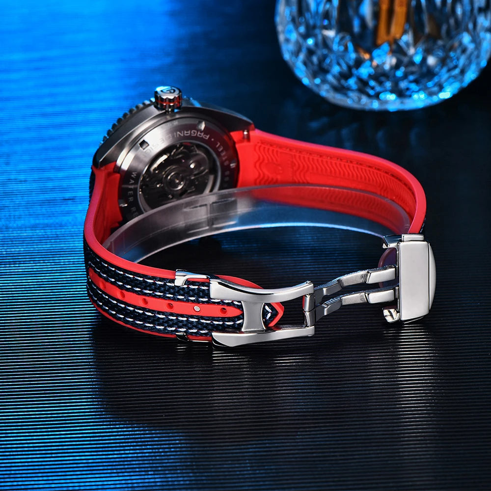 Reloj Mecánico Masculino Iron Sprint pulsera de tela